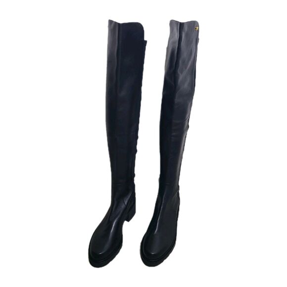 STUART WEITZMAN BOOTS 5050 ALINA CITY Over THE Knee Leather Black size 8.5 NEW - Picture 2 of 12